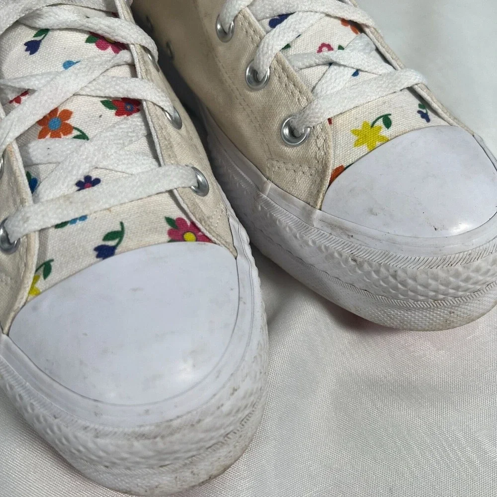 Converse Unisex High-Top Sneakers Floral Pattern Size 9/11 Multicolor Canvas‎